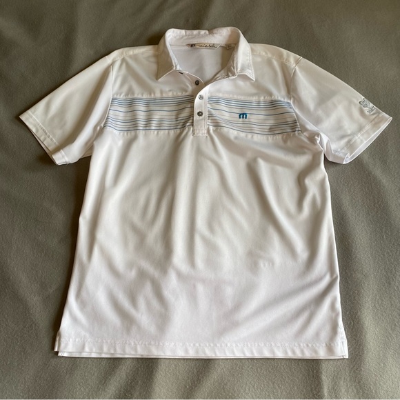 Travis Mathew Golf Polo Fox Racing Collab Men’s Size Large Striped Multicoloured - Picture 1 of 10